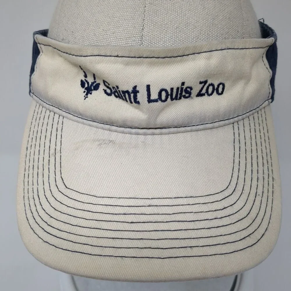 Saint Louis Zoo Strapback Sun Visor Hat Multicolor One Size Adjustable
